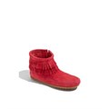 Детские ботиночки Minnetonka ',Double Fringe', из мягкой замши с боковой молнией и резиновой подошвой 10047706
