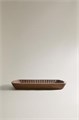 Zara Home Стильный прямоугольный поднос из мангового дерева с волнообразным дизайном 11240011