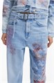Прямые джинсы с графическим дизайном от Desigual, стильные и удобные, с ремнём, 53% хлопка 10049218