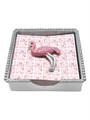 Mariposa Набор салфеточных подставок с розовыми бусинами, 14,6 см x 14,6 см x 3,8 см, 100% алюминий 11167415