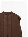 Жилет Massimo Dutti из 100% льна с пуговицами и открытыми плечами 11201997
