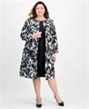 Комплект Le Suit большого размера: жакет с цветочным принтом и платье с юбкой в стиле ампир 11175814