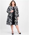 Комплект Le Suit большого размера: жакет с цветочным принтом и платье с юбкой в стиле ампир 11175814