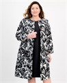 Комплект Le Suit большого размера: жакет с цветочным принтом и платье с юбкой в стиле ампир 11175814