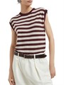 Женский безрукавный кашемировый свитер Brunello Cucinelli с блестящими полосами, 100% кашемир, Италия 11167809