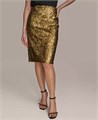 Юбка-карандаш Donna Karan New York с металлическими пайетками и застежкой на спине 11030146