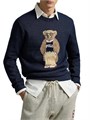 Лонгслив с медведем Polo Bear от Polo Ralph Lauren, 55% лен/45% хлопок, теплая модель 11014468
