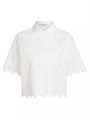 Модный топ с рюшами, короткими рукавами и пуговицами впереди из хлопка от Frame The Deco 10042021