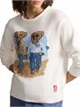 Polo Ralph Lauren Хлопковый свитер Ralph &amp, Ricky Bear с длинными рукавами и круглым вырезом, 100% хлопок 10042174