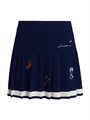 Плиссированная мини-юбка из мериносовой шерсти и кашемира с вышивкой от Casablanca и эластичным поясом 11027569