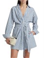 Платье-рубашка Brooke из полосатого 100% хлопка с поясом от TWP, Италия 11022696