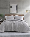 Kenneth Cole Комплект из 3 предметов: наволочки и пододеяльник Serenity Wavy Lines королевского размера, цвет серый 11228358