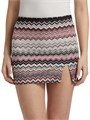 Мини-юбка от Missoni с зигзагообразным узором из Италии, 79% вискоза, эластичный пояс и разрез снизу 11020660
