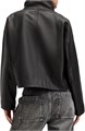 Кожаная женская куртка Ryder от AllSaints с расслабленным силуэтом, воротником-стойкой и длинными рукавами 11240650