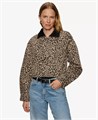 Женская легкая укороченная куртка Sanctuary с леопардовым принтом, 100% хлопок 11226310
