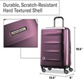 Samsonite Набор из 2 серебристых чемоданов, 21/28 дюймов, легкий, с расширяемым объемом и 4 поворотными колесами, замок TSA 11241113