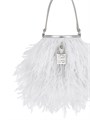 Givenchy Миниатюрная сатиновая сумка-бакет Shark Lock с перьями и кожаной ручкой, 5,5 дюймов, с цепочкой 11169233