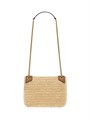 Saint Laurent Мини-сумка из рафии Niki через плечо с двумя отделениями и бронзовой фурнитурой 11168046
