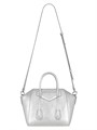 Givenchy Мини-сумка Antigona Lock из металлизированной кожи с магнитной застежкой и регулируемым ремешком 11165766