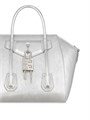 Givenchy Мини-сумка Antigona Lock из металлизированной кожи с магнитной застежкой и регулируемым ремешком 11165766