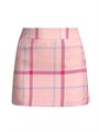 Мини-юбка в клетку Undra Celeste с застежкой на молнии сзади и боковыми карманами, 100% вискоза 11165078