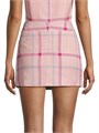 Мини-юбка в клетку Undra Celeste с застежкой на молнии сзади и боковыми карманами, 100% вискоза 11165078