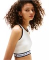 Tommy Jeans Спортивный молодежный укороченный топ из трикотажа с резинкой от Tommy Girl 11236440
