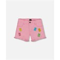 Шорты для девочек из денима с вышивкой мишек и регулируемым поясом от Deux par Deux, 2-14 лет 10047644