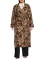 Baacal Двубортный тренч Ария с леопардовым принтом, длинными рукавами и поясом, 100% полиэстер 11010020