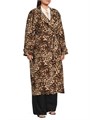 Baacal Двубортный тренч Ария с леопардовым принтом, длинными рукавами и поясом, 100% полиэстер 11010020