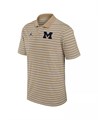 Jordan Мужское полосатое поло Michigan Wolverines Primetime Victory с легкой тканью и технологией Dri-FIT 11222543