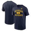 Мужская футболка Nike Legacy Alma Mater Michigan Wolverines из лёгкой хлопковой ткани с коротким рукавом 11177376