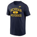 Мужская футболка Nike Legacy Alma Mater Michigan Wolverines из лёгкой хлопковой ткани с коротким рукавом 11177376