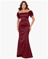Элегантное платье Xscape без рукавов с прямым вырезом и длинным силуэтом для миниатюрных фигур 11233635