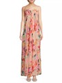 Макси платье без бретелек Brooke из шифона с цветочным принтом от Liv Foster, 100% полиэстер 10049483