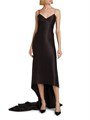 Элегантное вечернее платье Michael Kors c хвостом-русалки из итальянского сатина, V-образным вырезом 11168604