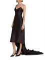 Элегантное вечернее платье Michael Kors c хвостом-русалки из итальянского сатина, V-образным вырезом 11168604