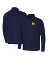 Мужской лонгслив от Antigua для Michigan Wolverines с молнией на четверть из влагоотводящей ткани 11239407