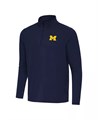 Мужской лонгслив от Antigua для Michigan Wolverines с молнией на четверть из влагоотводящей ткани 11239407