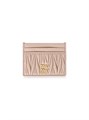 Miu Miu Кардхолдер из натуральной кожи с мателассированным узором, 6 слотами для карт и отделкой из муара 11015476