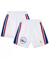 Mitchell &amp, Ness Мужские белые шорты Philadelphia 76ers 1996-97 Hardwood Classics из сетчатой ткани с эластичным поясом 11223783