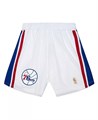 Mitchell &amp, Ness Мужские белые шорты Philadelphia 76ers 1996-97 Hardwood Classics из сетчатой ткани с эластичным поясом 11223783