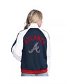 Женская куртка Atlanta Braves Rally от G-III Sports с камнями, длинными рукавами, молниями и карманами 11225860