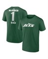 Мужская зелёная футболка New York Jets Dad из 100% хлопка с коротким рукавом, бренд Logo Athletic 11222802