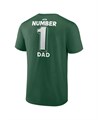 Мужская зелёная футболка New York Jets Dad из 100% хлопка с коротким рукавом, бренд Logo Athletic 11222802