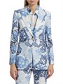 Женский длинный приталенный пиджак с цветочным принтом и лацканами в стиле пик Breann от Alice + Olivia 10042335