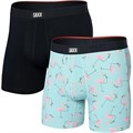 Боксеры Saxx Vibe Xtra Super Soft с летним принтом, 2 штуки, дышащие и комфортные 11232358