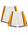 Mitchell &amp, Ness Мужские кремовые шорты Swingman Los Angeles Lakers 2009-10 с дизайном Hardwood Classics из 100% полиэстера 11223355