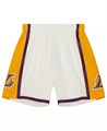 Mitchell &amp, Ness Мужские кремовые шорты Swingman Los Angeles Lakers 2009-10 с дизайном Hardwood Classics из 100% полиэстера 11223355