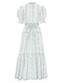 Hill House Home Платье Yara короткое с съемным поясом и эластичными пышными рукавами, 100% хлопок 11167938